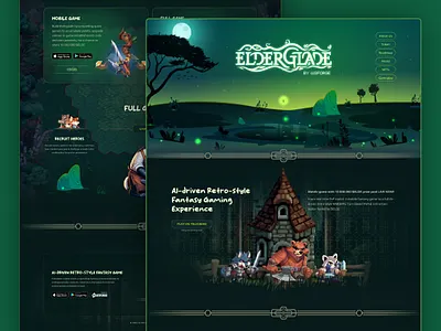 AI-driven retro-style fantasy game ai crypto ai game ai meme website ai powered game ai powered meme crypto crypto ai landing page cybersecurity ai fantasy game game design game interface game ui design pixel art pixel game ui retro game rpg ui