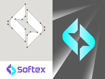 Softex, Software agency logo agency app brand brand identity branding business flat logo logo design media modern shape simple softex software startup tech technology template