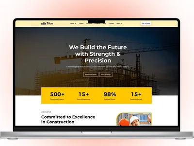 🚧 Introducing Tilon – The Future of Construction Websites 🏗️ animation branding development figma graphic design gsap portfolio themeswolf ui webdesign website