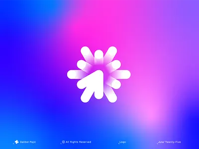 Blinc logo mark app arrow branding bright click coding fireworks graphic design icon idea innovation internet light logo mobile pointer software spark startup tech