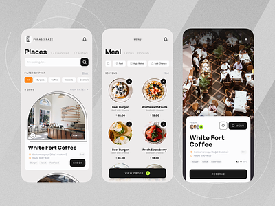 Restaurant App UI Design animation app design eating food graphic design interface mobile restaurant app ui uiux ux web