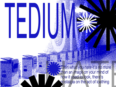 Tedium, poster (2025) graphic design