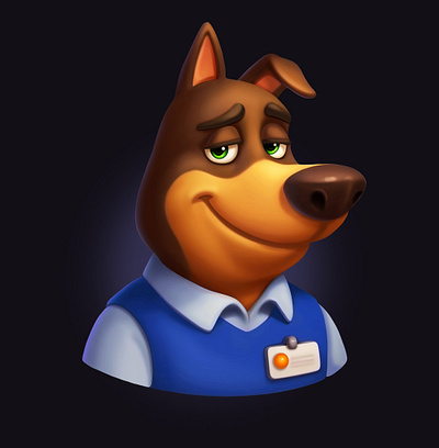 Farm dog 2d illustration adobe photoshop art cartoon casual game art character art design dog character graphic design illustration slot element slot game art