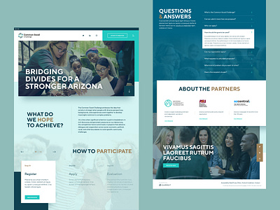 Common Good Challenge - Website Design arizona branding build challenge community cooperation design earth earthy foundation greens hope people social ui ux web website design