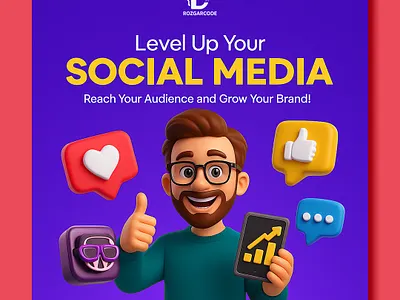 Social Media Growth Booster – RozgarCode Banner Design ads banner branding graphic design social media post