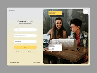Signup Page Concept branding ui ux