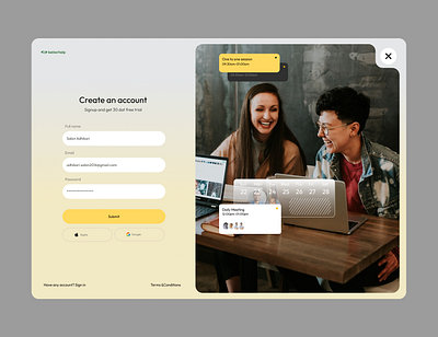 Signup Page Concept branding ui ux