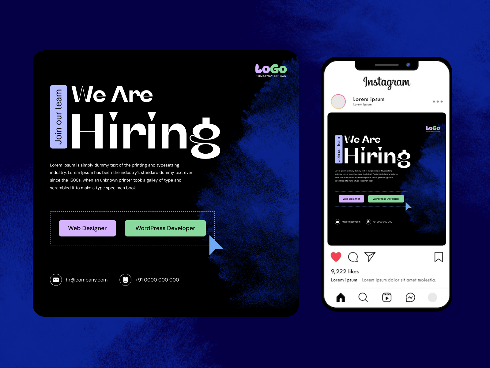 We're Hiring design hiring jobpost ui