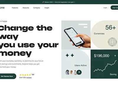Investment Hero Section ui ux