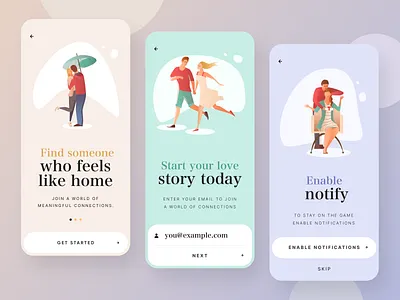 Let's Onboard app design concept mobile app onboarding ui design