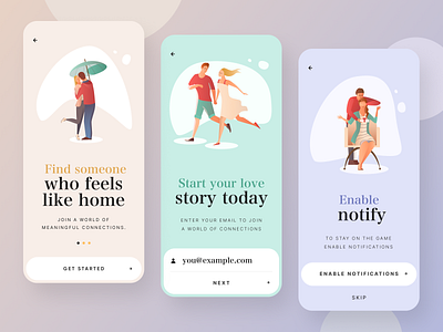 Let's Onboard app design concept mobile app onboarding ui design