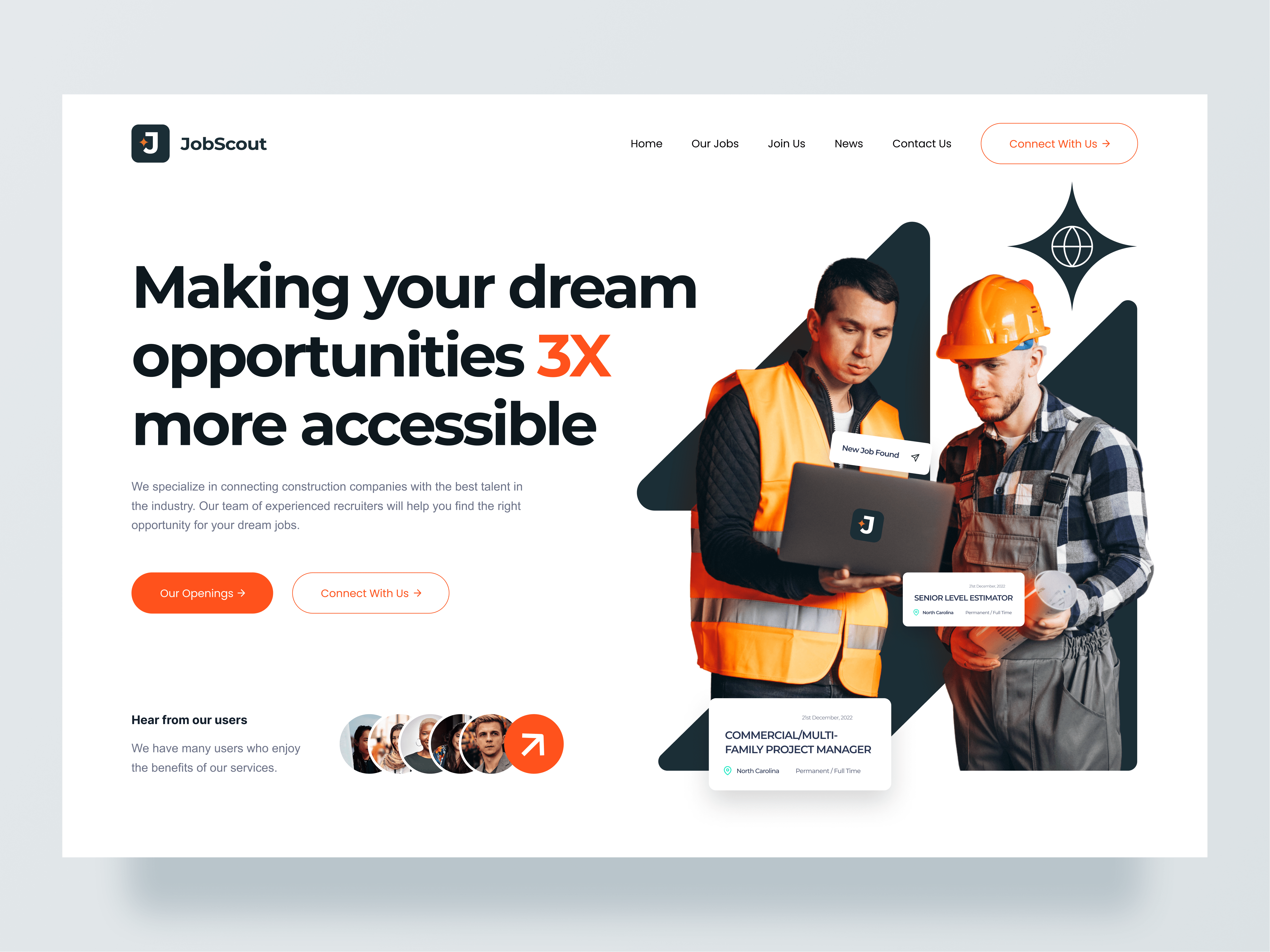 JobScout - Website Design branding design figma illustration landingpage logo productdesign typography ui ui design uidesign uiux ux uxdesign vector website websitedesign