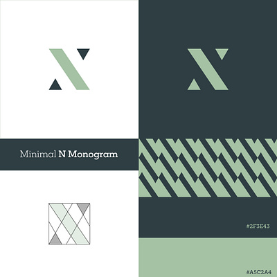 Minimal N Monogram Logo abstract logo branding design graphic design illustration letter n letter x logo logo design minimal minimal logo monogram monogram logo vector