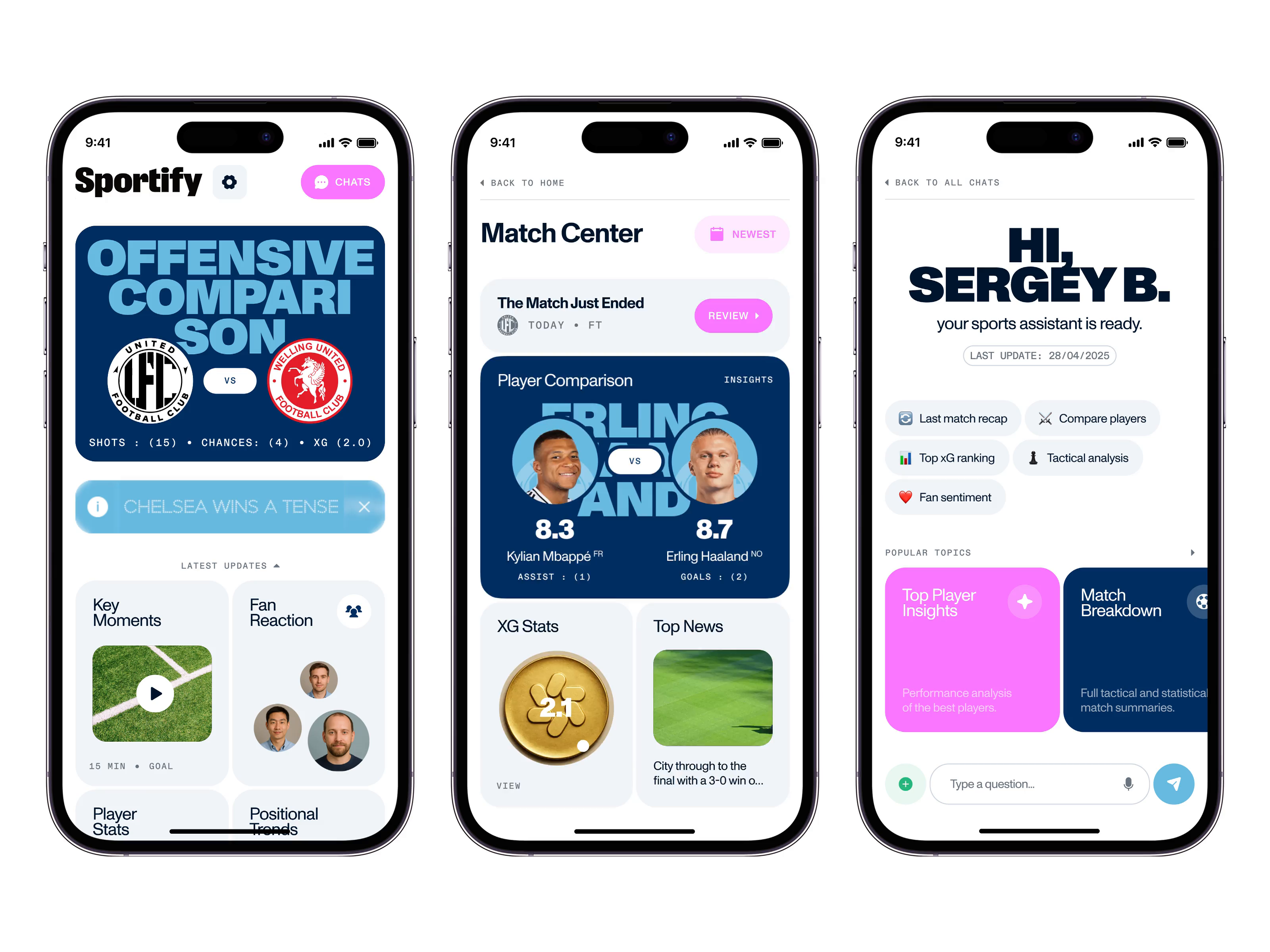 Example of Sportify - Mobile App Concept
