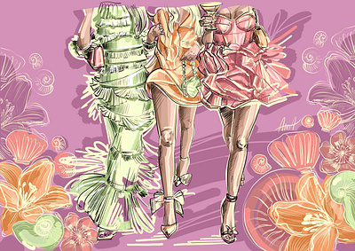 Summer party fashion night illustration art bitmapgraphic bookcover digitalart digitalillustration fashiondesign fashionillustration graphic design illustration logo