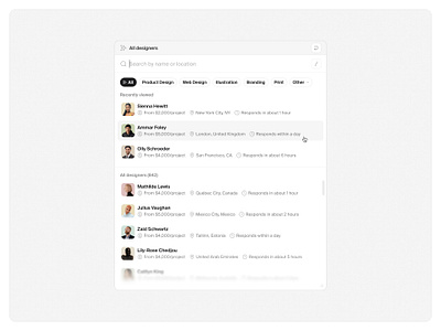 Command+K menu — Untitled UI cmd k command k product design quick search ui design user interface