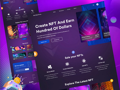 NFT Landing Page design landing page uiux ui website design