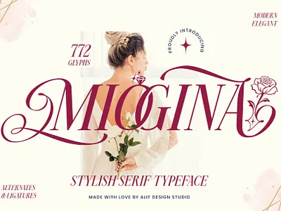 Miogina Typeface design font fonts letteing typeface