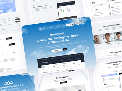 Lumify - Saas HR Landing Page Framer Template dashboard design ui framer hero section hiring hr template ui uiux web design website ui wordpress