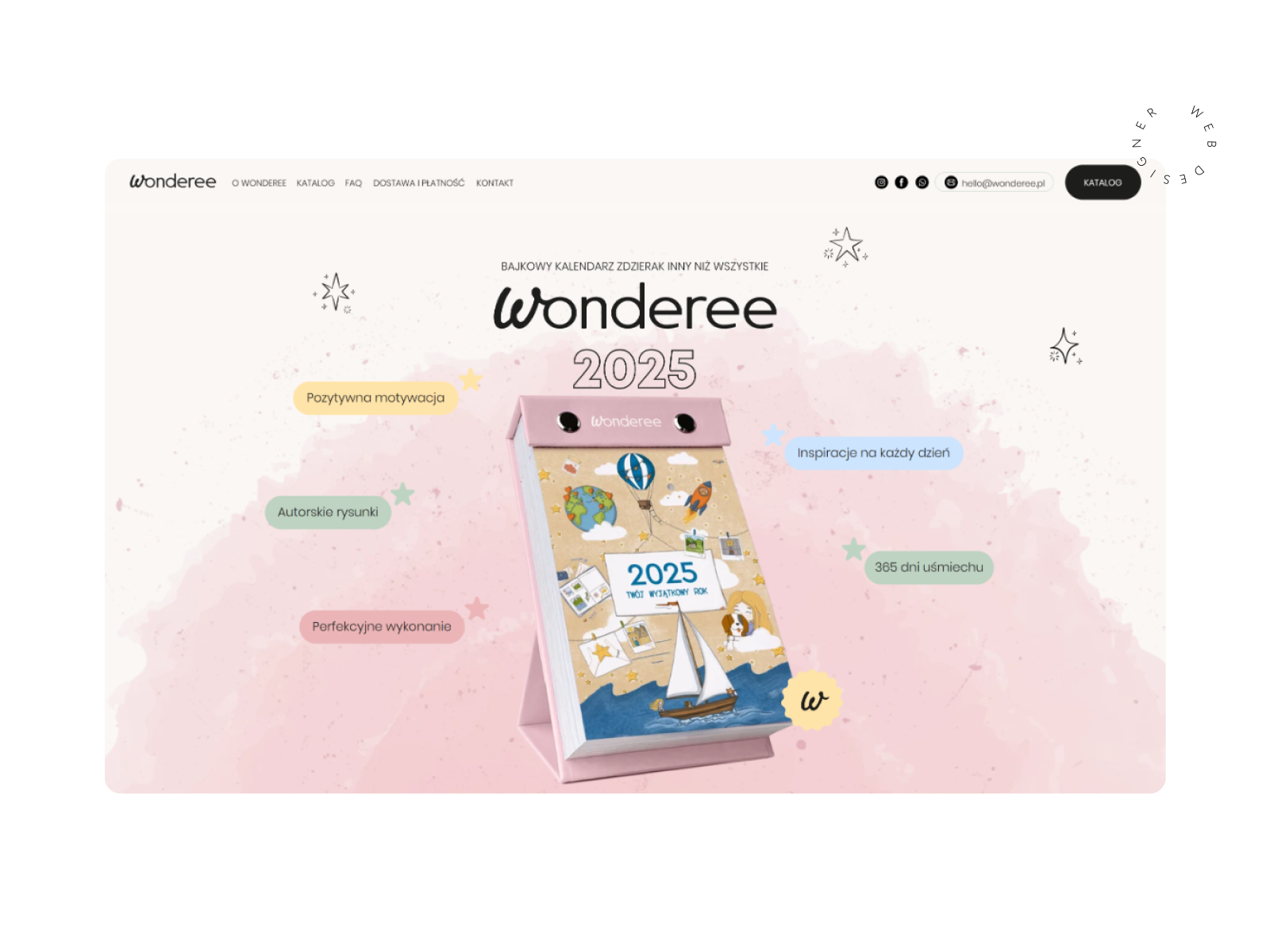 Calendar Store design | Wonderee calendat creative design interface landing store ui web web design website