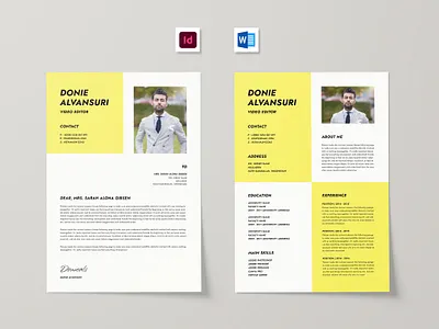 Cv / Resume branding classic resume clean resume cv cv word design graphic design job resume modern resume portfolio print professional resume resume resume template resume word simple resume template