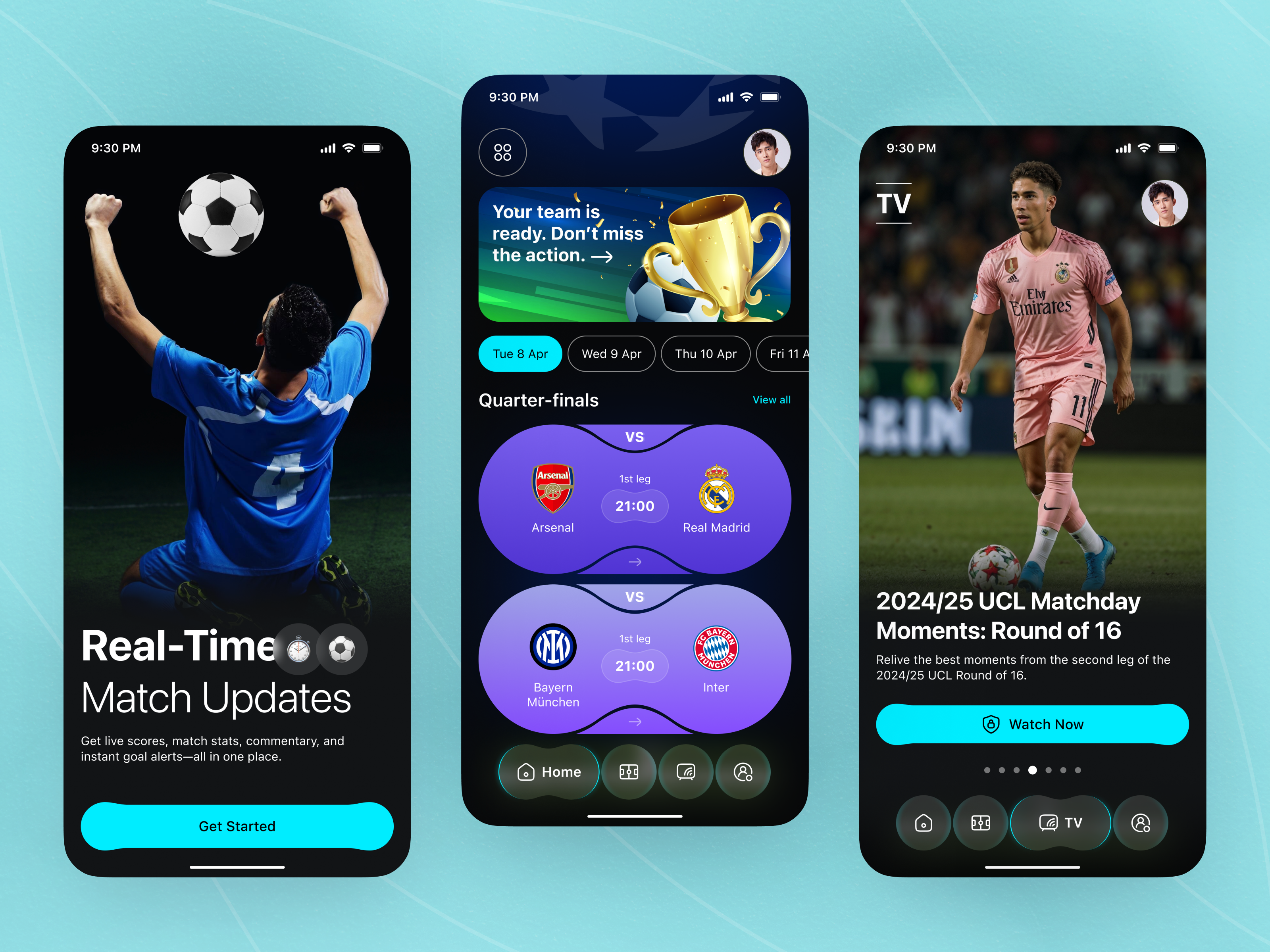 Example of Sports Mobile App Design And Development