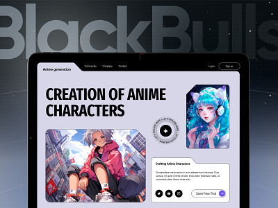 Anime Website Ui Design anime anime design anime movie library anime platform anime streaming anime ui anime website discover anime hero section minimalist design movie streaming streaming website video library ui web anime design