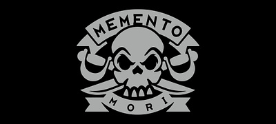 Memento Mori Pirate Tee illustration logo memento mori pirate pirate flag skull skull and bones sword
