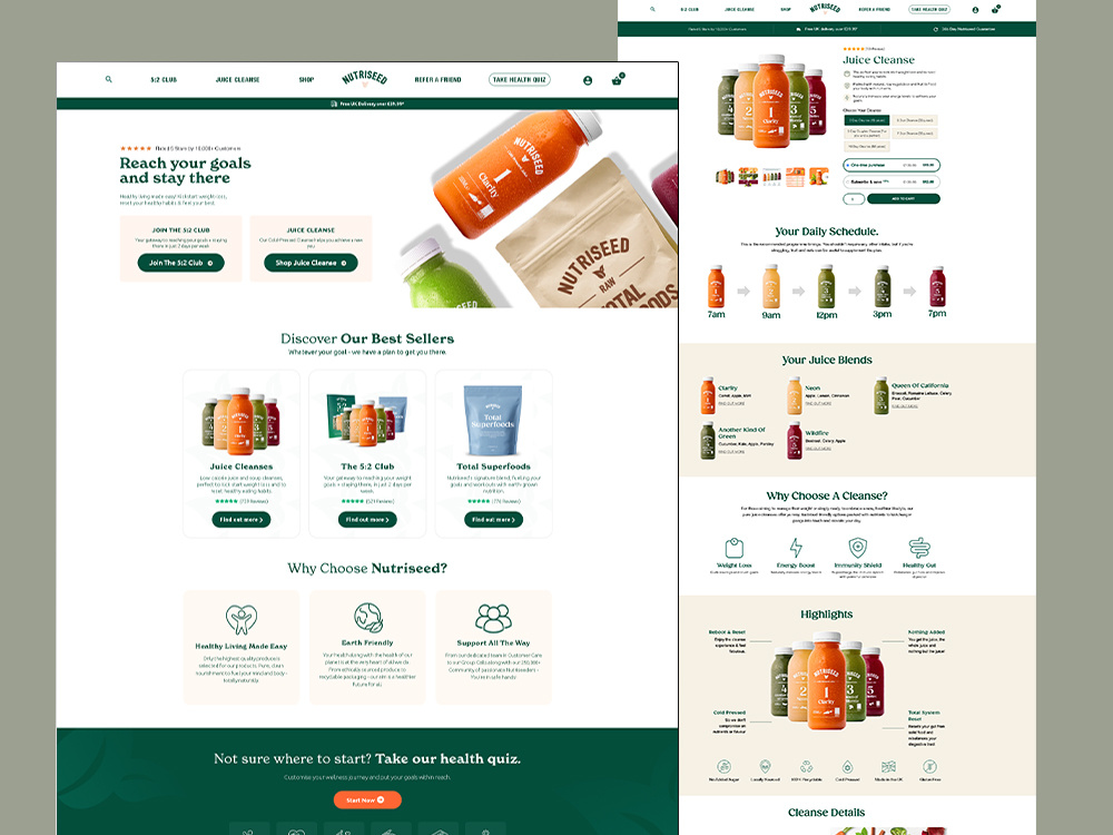 Natural Shopify Store Design for Superfoods & Wellness Brand clean design dtc brand figma health wellness healthy lifestyle mahamudulsobuj natural supplements nutrition brand organic products shopify shopify expert superfood store sustainable ecommerce uiux wellness website