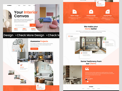 Interior Landing Page design interior design landing page landing page design ui web design