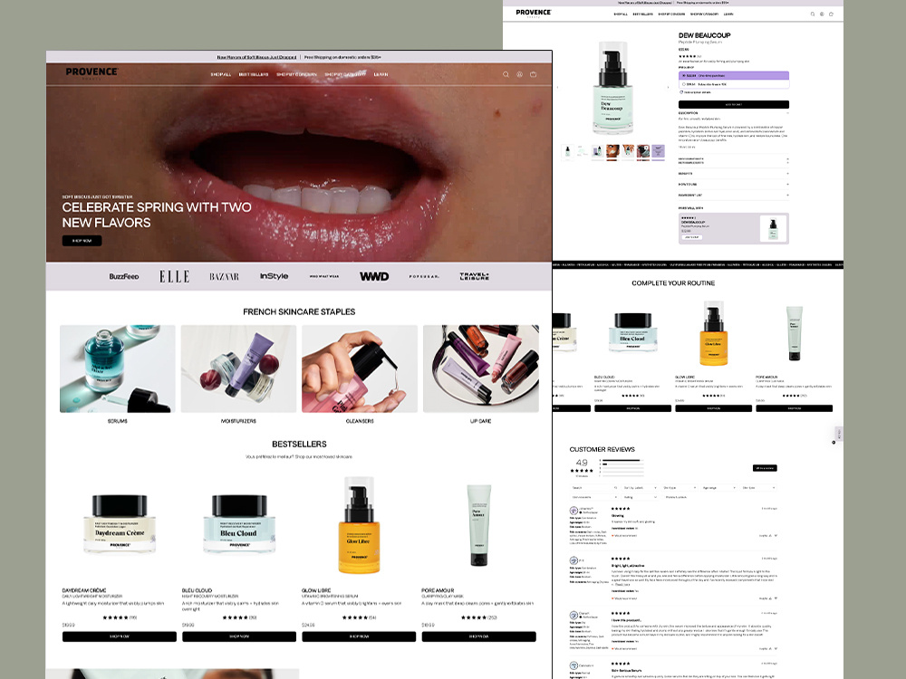 Elegant Shopify Store Design for Skincare & Wellness Brand clean design health beauty shopify