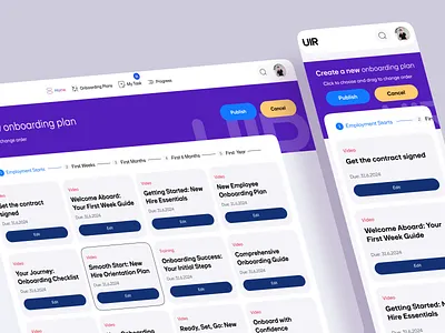Onboarding Plan clean design clean ui create a plan dashboard dashboard ui employee onboarding figma designer mobile design mobile uiux onboarding onboarding plan responsive dashboard ui design uiux web app web design web ui website website designer
