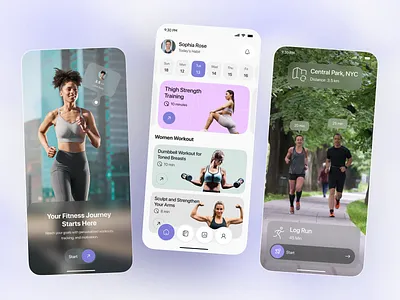 Fitness Tracker Mobile App app app design fitness fitnessapp fitnessgoals fitnesstracker healthapp ios mobile mobile app mobile ui ui ui design uiux workout workoutapp