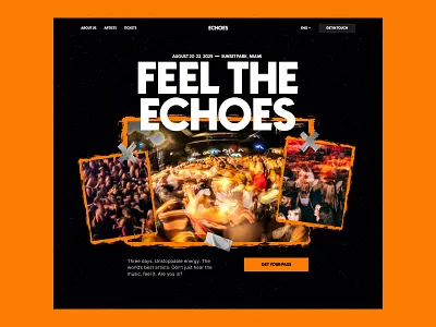 Music Festival Hero Section Concept branding concept design figma graphic design hero section illustration music music festival ui ux web design