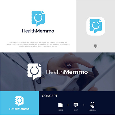 Logo Design for HealthMemmo – Where Memo Meets Medicine! brand guideline brand identity branding business creative design elegant graphic design logo logo design modern vector