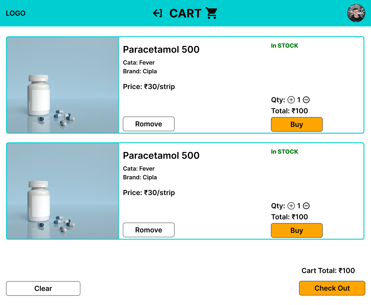 Example of UI/UX For Clinics, Health Apps 