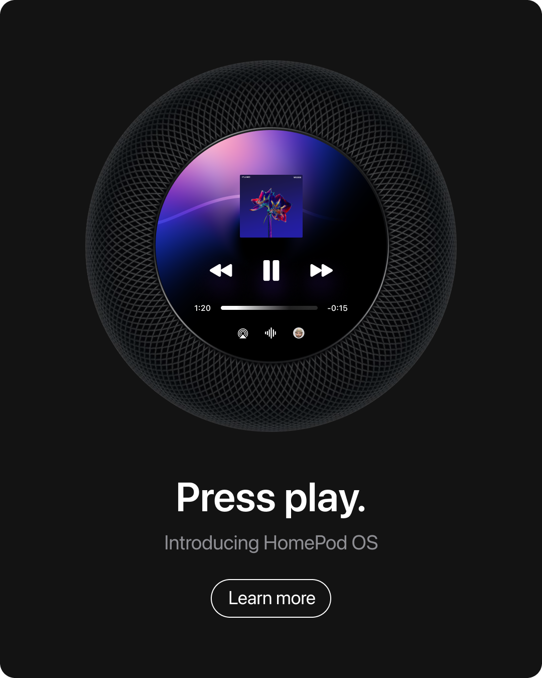 Apple homepod hot sale screen