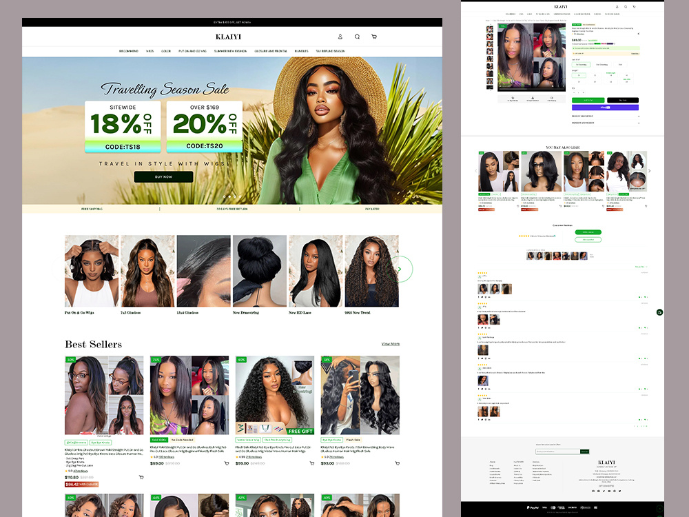 High-Converting Shopify Store Design for Hair & Wig Brand mahamudulsobuj