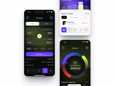 UI/UX, Mobile design for Fintech app app design application application design design interface ios app ios app design mobile mobile app mobile app design mobile design product product design service startup ui uiux ux