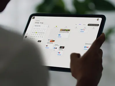 Quelt – Content Calendar Page ai assistant ai suggession calendar content calendar content calendar platform content creation content filter content strategy content tool marketing minimalist product design project saas social media podcast tool ui ux virtual assistant vivasoft web