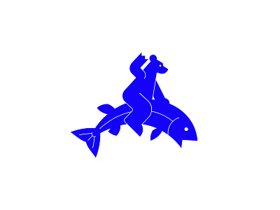Riding Bear abstract bear logo alex seciu bear bear head logo bear logo branding fish fish logo fishing logo logo design logo designer minimalistic bear riding bear logo