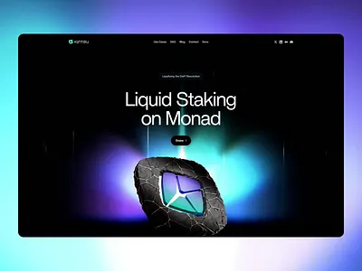 Kintsu.XYZ 3d animation crypto defi graphic design liquidstaking monad motion graphics ui web3