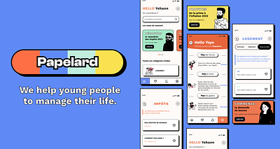 Papelard - Help for young people. branding government graphic design illustration logo mobile app ui youth