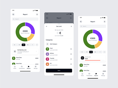 Pulse - Finance Report Screen analytics appdesign b2b clean customer experience dipa inhouse finance fintech investment mobile pie chart product design report screen saas savings startup ui uiux