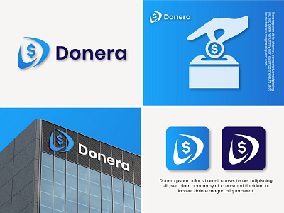 Donera donation Logo Design & Brand Identity branding brandingidentity design donation donera logo modern