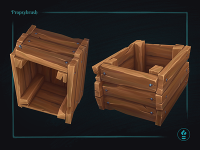 Stylized Wooden Crate 3d artist 3dartist artstation box crate game art game design gameart gamedev hand painted handpainted low poly props design stylized stylized 3d stylized3d wood wooden wooden box wooden crate