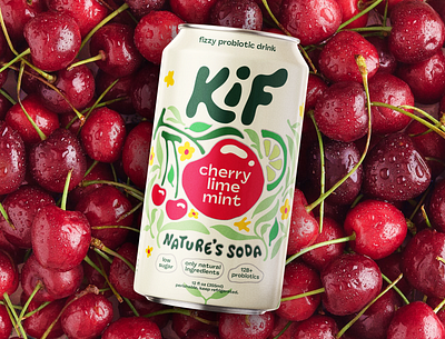 Kif Nature's Soda: Packaging Design brand design branding can drink illustration kefir nature packaging rebrand rebranding soda