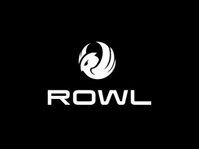 ROWL: Logo Concept for Auto-Tuning Studio bird logo black brand design brand identity branding icon identity logo logo design logo design concept logo designer logomark logotype mark minimal minimalist logo modern monochrome owl logo white