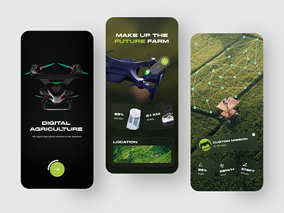 Smart Agriculture drone App agricultural agriculture agriculture drone best mobile app design drone drones elegant farm farmer fields harvest land area location mobileapp pesticide plant trending ui uiux