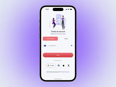 Yaqoot Mobile App – Telecom Meets Lifestyle Login & Signup UI confirm email create an account forget password log in login mobile pop up register registration sign in sign up signin signup splash screen ui ux